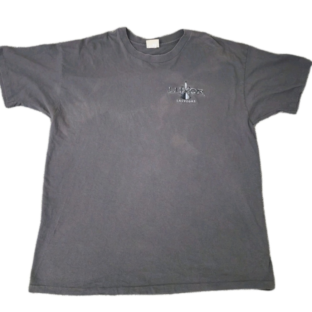 VINTAGE Luxor Las Vegas Hotel Shirt Mens 2XL Gray Single Stitch 90s Casino